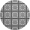 Piper Looms Mayfield Medallions AMF854 Black Machine Washable Area Rug Round Main Image