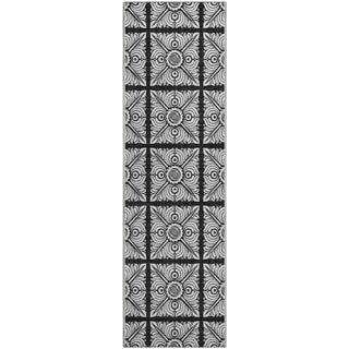 Piper Looms Mayfield Medallions AMF854 Black Machine Washable Area Rug Runner Main Image