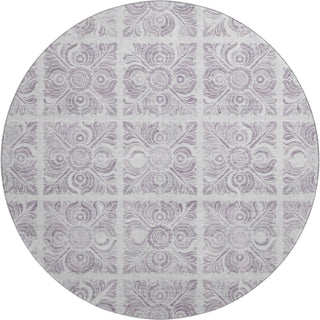 Piper Looms Mayfield Medallions AMF854 Lavender Machine Washable Area Rug Round Main Image
