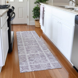 Piper Looms Mayfield Medallions AMF854 Lavender Machine Washable Area Rug Runner Lifestyle Image Feature