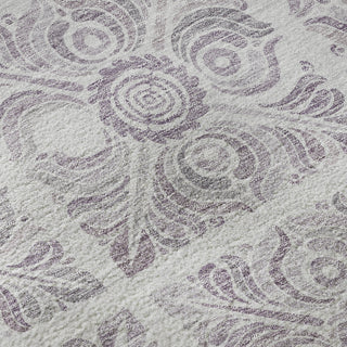 Piper Looms Mayfield Medallions AMF854 Lavender Machine Washable Area Rug Swatch Image
