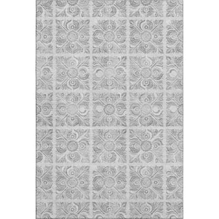 Piper Looms Mayfield Medallions AMF854 Silver Machine Washable Area Rug main image