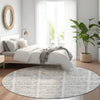 Piper Looms Mayfield Medallions AMF854 Silver Machine Washable Area Rug Round Lifestyle Image Feature