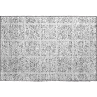 Piper Looms Mayfield Medallions AMF854 Silver Machine Washable Area Rug Scatter Main Image