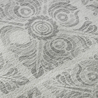 Piper Looms Mayfield Medallions AMF854 Silver Machine Washable Area Rug Swatch Image
