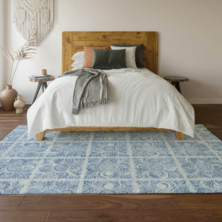 Piper Looms Mayfield Medallions AMF854 Sky Machine Washable Area Rug Lifestyle Image Feature
