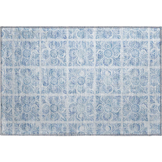 Piper Looms Mayfield Medallions AMF854 Sky Machine Washable Area Rug Scatter Main Image