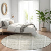 Piper Looms Mayfield Medallions AMF854 Taupe Machine Washable Area Rug Round Lifestyle Image Feature