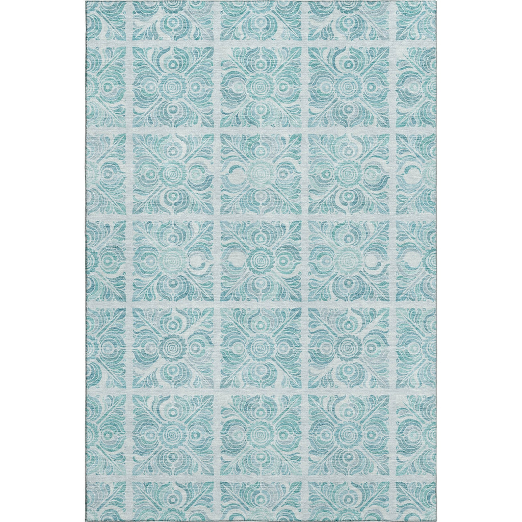 Piper Looms Mayfield Medallions AMF854 Turquoise Machine Washable Area Rug main image
