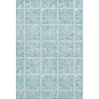 Piper Looms Mayfield Medallions AMF854 Turquoise Machine Washable Area Rug main image