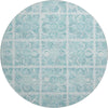 Piper Looms Mayfield Medallions AMF854 Turquoise Machine Washable Area Rug Round Main Image
