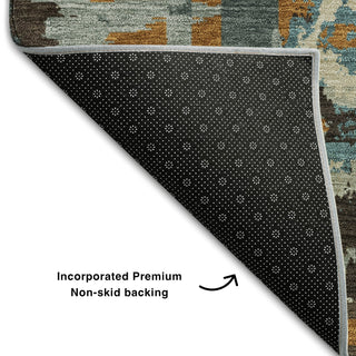 Piper Looms Mayfield Geometric AMF855 Beige Machine Washable Area Rug Backing Image