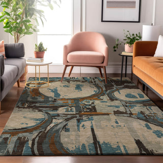 Piper Looms Mayfield Geometric AMF855 Beige Machine Washable Area Rug Lifestyle Image Feature