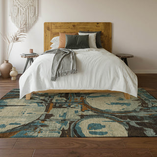 Piper Looms Mayfield Geometric AMF855 Beige Machine Washable Area Rug Lifestyle Image Feature