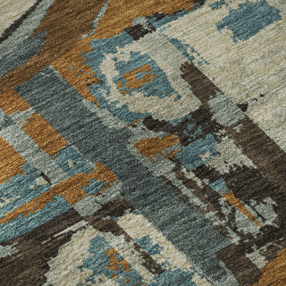 Piper Looms Mayfield Geometric AMF855 Beige Machine Washable Area Rug Swatch Image