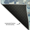 Piper Looms Mayfield Geometric AMF855 Blue Machine Washable Area Rug Backing Image