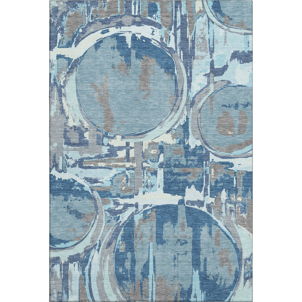 Piper Looms Mayfield Geometric AMF855 Blue Machine Washable Area Rug main image