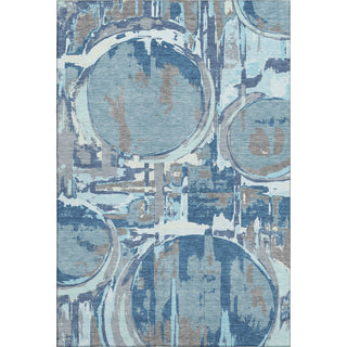 Piper Looms Mayfield Geometric AMF855 Blue Machine Washable Area Rug main image