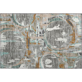 Piper Looms Mayfield Geometric AMF855 Gray Machine Washable Area Rug Scatter Main Image