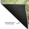 Piper Looms Mayfield Geometric AMF855 Green Machine Washable Area Rug Backing Image