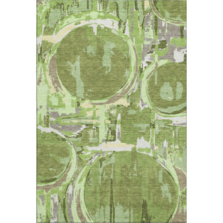 Piper Looms Mayfield Geometric AMF855 Green Machine Washable Area Rug main image