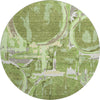 Piper Looms Mayfield Geometric AMF855 Green Machine Washable Area Rug Round Main Image
