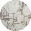 Piper Looms Mayfield Geometric AMF855 Ivory Machine Washable Area Rug Round Main Image