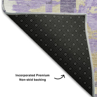Piper Looms Mayfield Geometric AMF855 Lavender Machine Washable Area Rug Backing Image