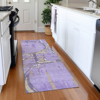 Piper Looms Mayfield Geometric AMF855 Lavender Machine Washable Area Rug Runner Lifestyle Image Feature