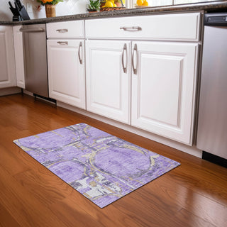 Piper Looms Mayfield Geometric AMF855 Lavender Machine Washable Area Rug Scatter Lifestyle Image Feature