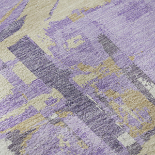 Piper Looms Mayfield Geometric AMF855 Lavender Machine Washable Area Rug Swatch Image