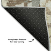 Piper Looms Mayfield Geometric AMF855 Mocha Machine Washable Area Rug Backing Image