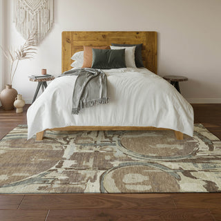 Piper Looms Mayfield Geometric AMF855 Mocha Machine Washable Area Rug Lifestyle Image Feature