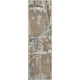 Piper Looms Mayfield Geometric AMF855 Mocha Machine Washable Area Rug Runner Main Image