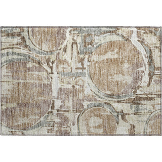 Piper Looms Mayfield Geometric AMF855 Mocha Machine Washable Area Rug Scatter Main Image