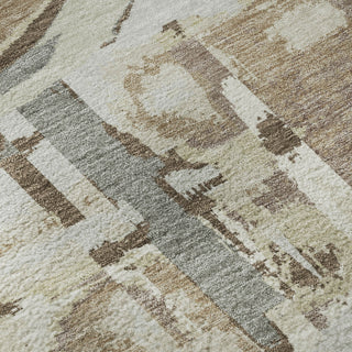 Piper Looms Mayfield Geometric AMF855 Mocha Machine Washable Area Rug Swatch Image