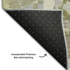 Piper Looms Mayfield Geometric AMF855 Olive Machine Washable Area Rug Backing Image