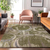 Piper Looms Mayfield Geometric AMF855 Olive Machine Washable Area Rug Lifestyle Image Feature