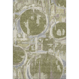 Piper Looms Mayfield Geometric AMF855 Olive Machine Washable Area Rug main image