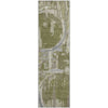 Piper Looms Mayfield Geometric AMF855 Olive Machine Washable Area Rug Runner Main Image