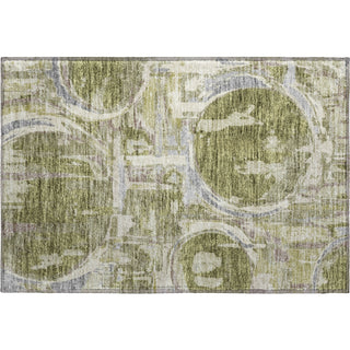 Piper Looms Mayfield Geometric AMF855 Olive Machine Washable Area Rug Scatter Main Image
