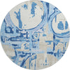 Piper Looms Mayfield Geometric AMF855 Sky Machine Washable Area Rug Round Main Image
