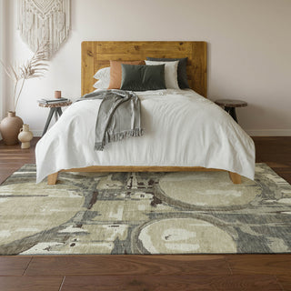 Piper Looms Mayfield Geometric AMF855 Tan Machine Washable Area Rug Lifestyle Image Feature