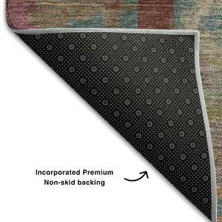 Piper Looms Mayfield Geometric AMF855 Taupe Machine Washable Area Rug Backing Image