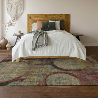 Piper Looms Mayfield Geometric AMF855 Taupe Machine Washable Area Rug Lifestyle Image Feature