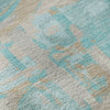 Piper Looms Mayfield Geometric AMF855 Teal Machine Washable Area Rug Swatch Image