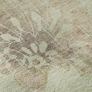 Piper Looms Mayfield Floral AMF856 Aloe Machine Washable Area Rug Swatch Image