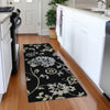 Piper Looms Mayfield Floral AMF856 Black Machine Washable Area Rug Runner Lifestyle Image Feature