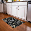 Piper Looms Mayfield Floral AMF856 Black Machine Washable Area Rug Scatter Lifestyle Image Feature