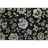 Piper Looms Mayfield Floral AMF856 Black Machine Washable Area Rug Scatter Main Image